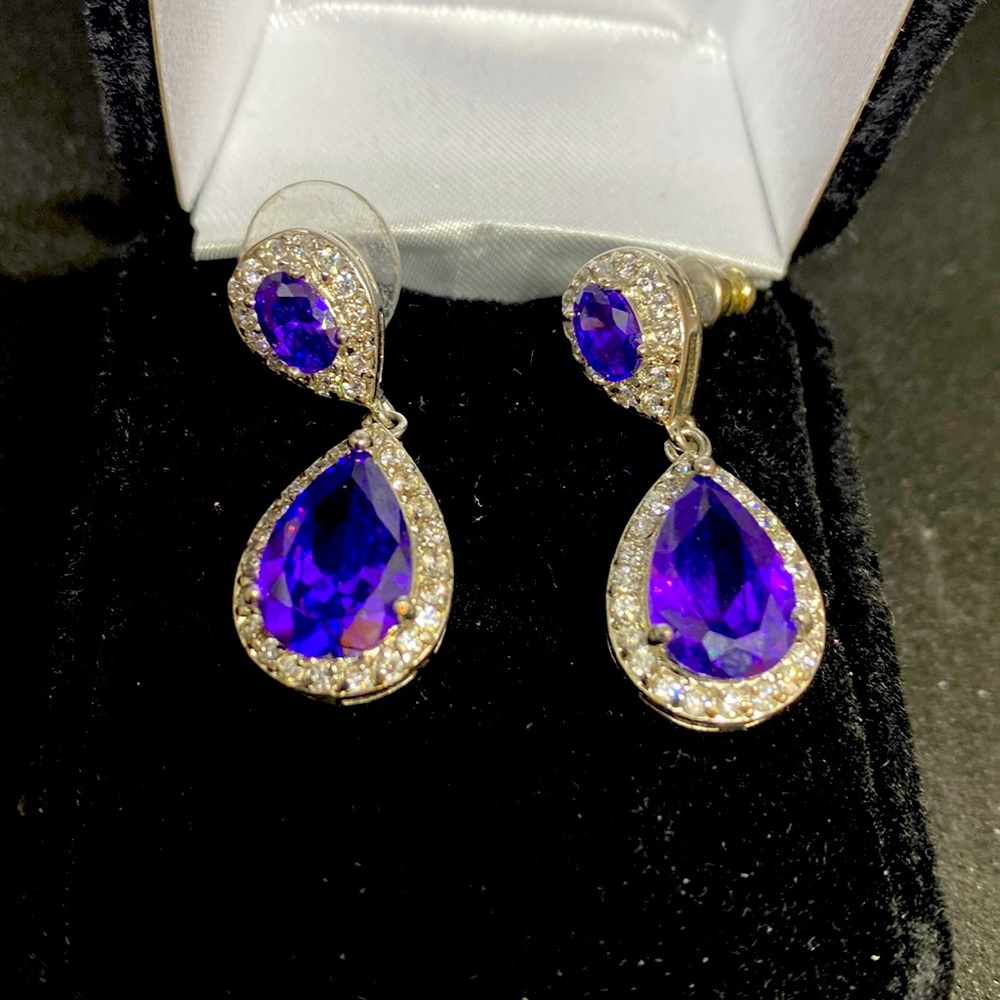 NATURAL PURPLE AMETHYST EARRINGS‼️❤️